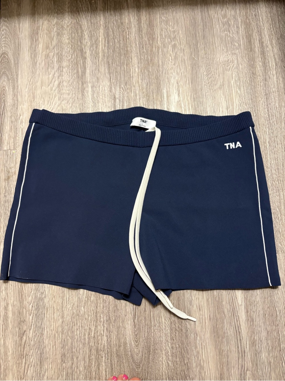 TNA women’s Navy micro Shorts